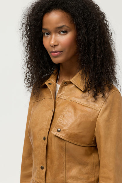 ITALIAN LEATHER BUCKLE JACKET