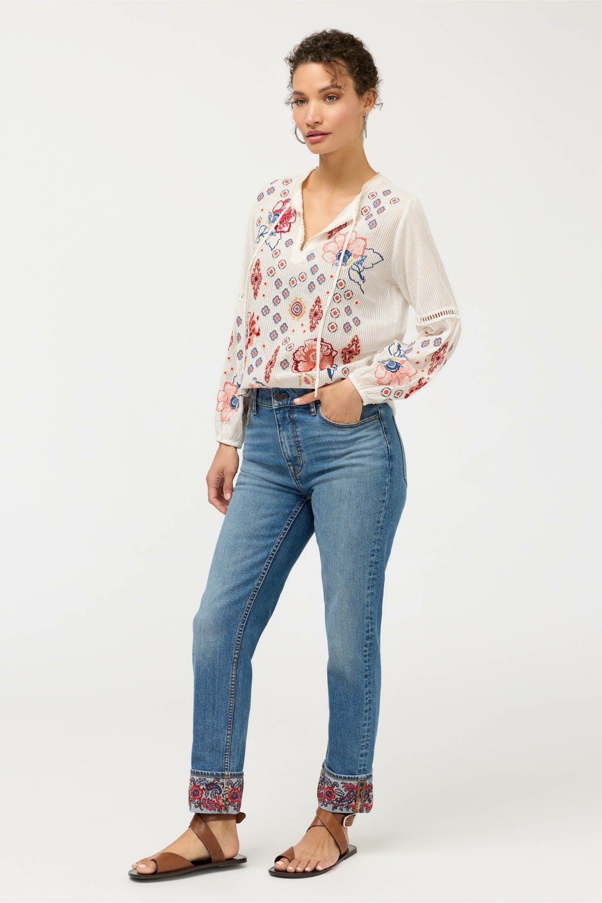 THE CUFFED SLIM STRAIGHT LEG JEAN