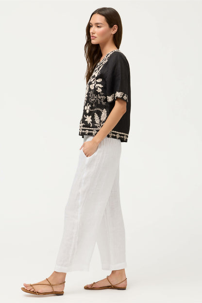 CROPPED LINEN PANT
