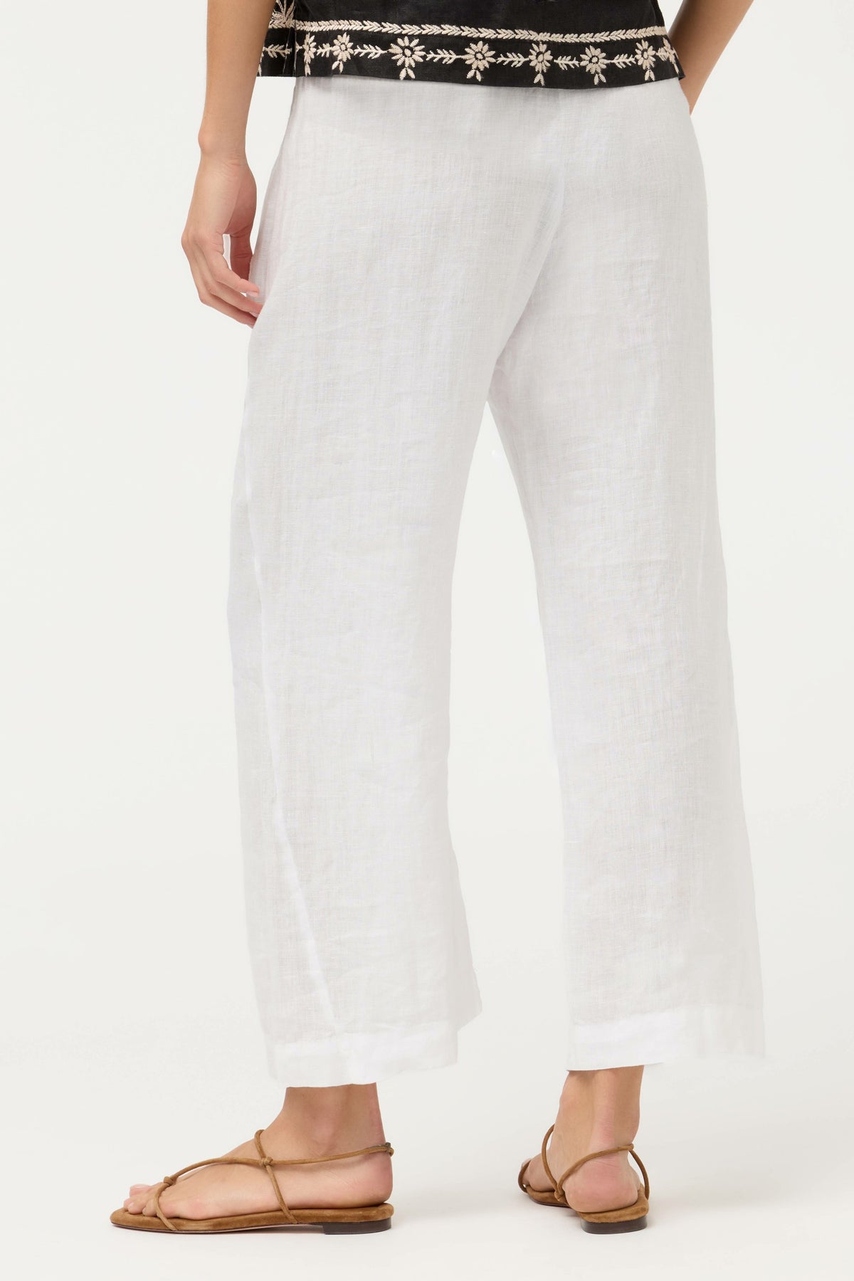 CROPPED LINEN PANT