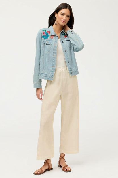 CROPPED LINEN PANT