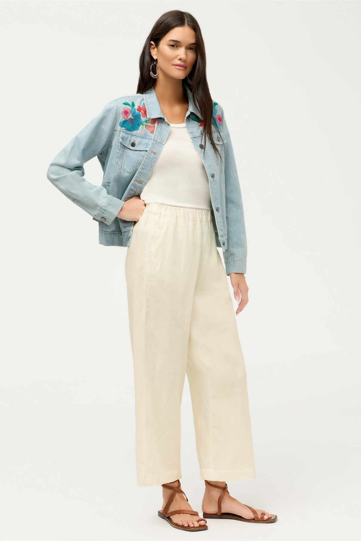 CROPPED LINEN PANT