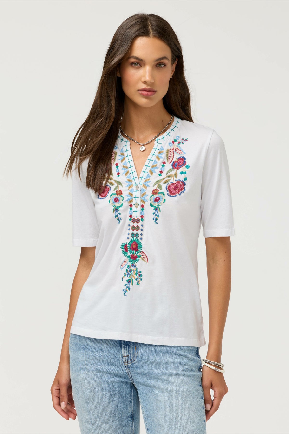 HENLEY KNIT TEE
