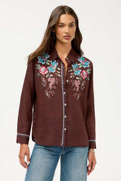 CONTRAST BINDING SHIRT