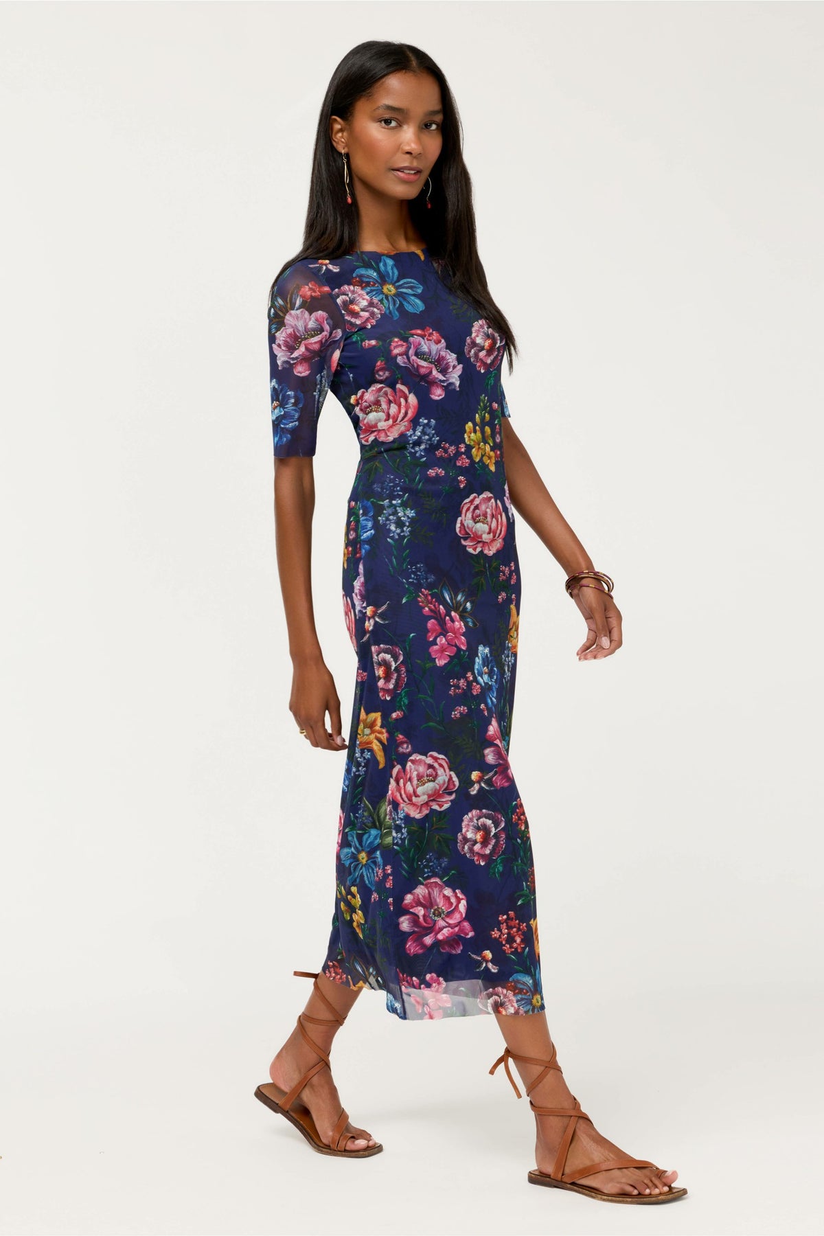 ASTRID MESH MIDI DRESS