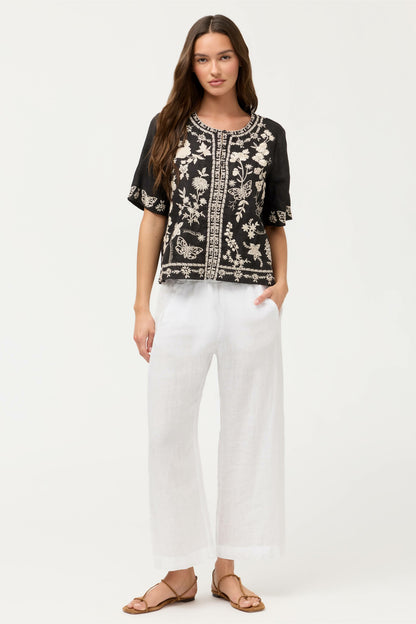 CROPPED LINEN PANT