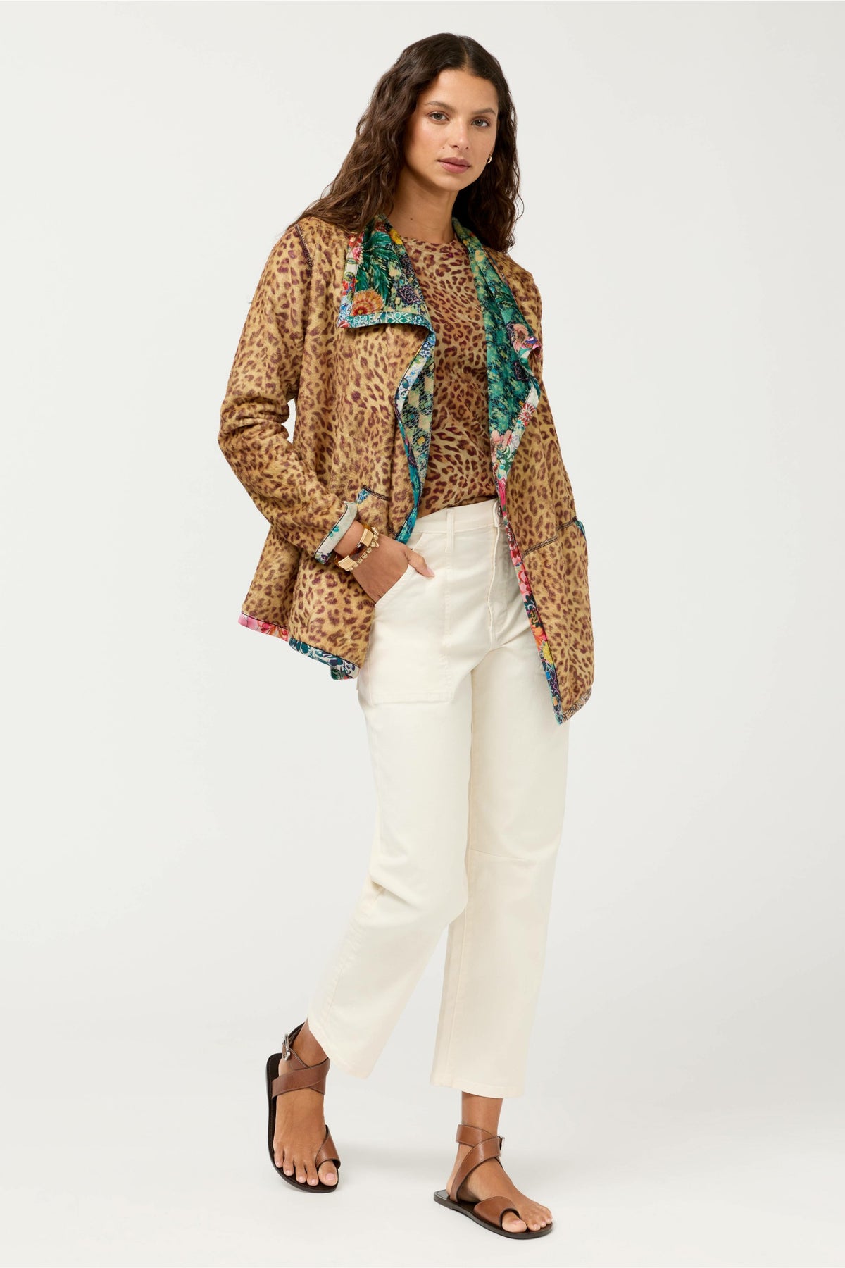 JOAN WRAP BINDED SHERPA JACKET