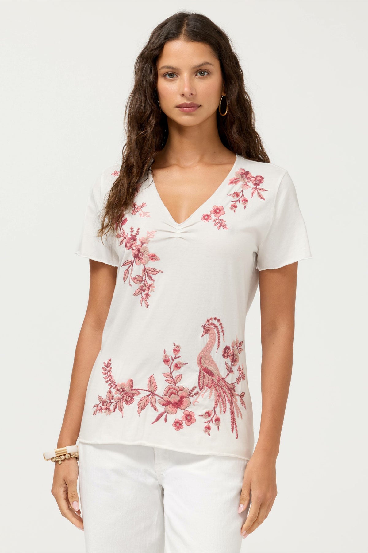 PLEAT FRONT TEE
