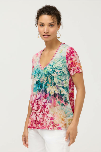 The Janie Favorite Short Sleeve V-Neck Swing Tee