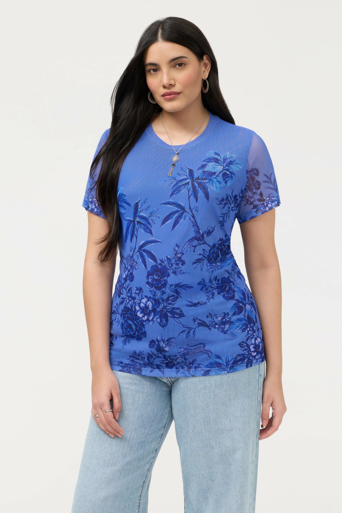 ELEANOR SHORT SLEEVE MESH TEE