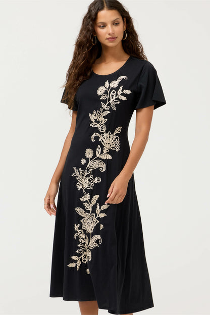 FLUTTER SLEEVE KNIT DRESS