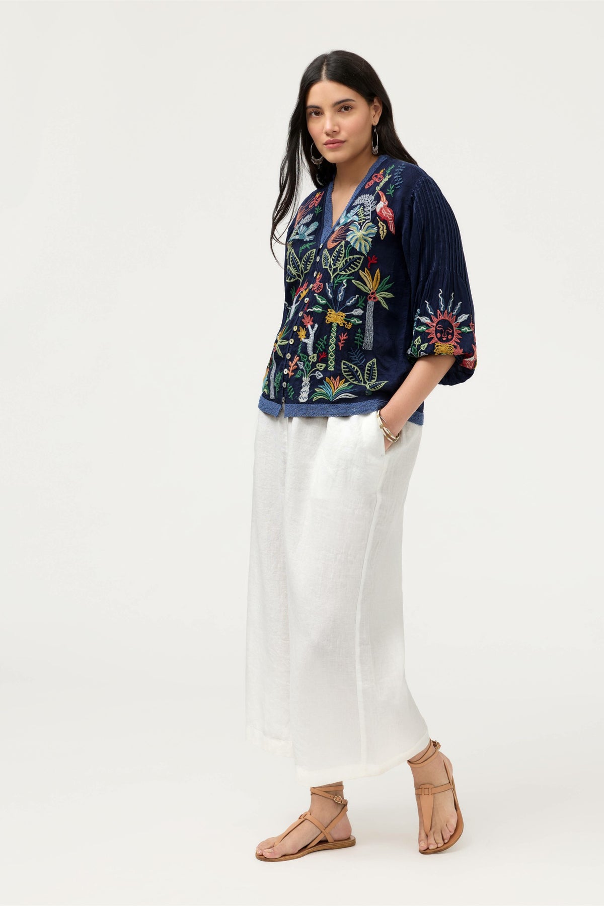 CROPPED LINEN PANT
