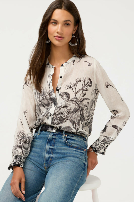 RUFFLE CUFF BLOUSE