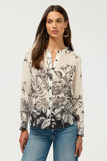 RUFFLE CUFF BLOUSE