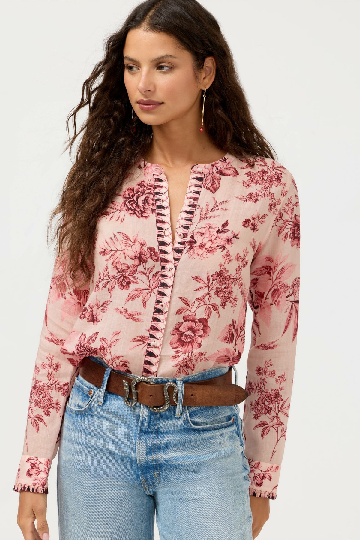 RUFFLE CUFF BLOUSE