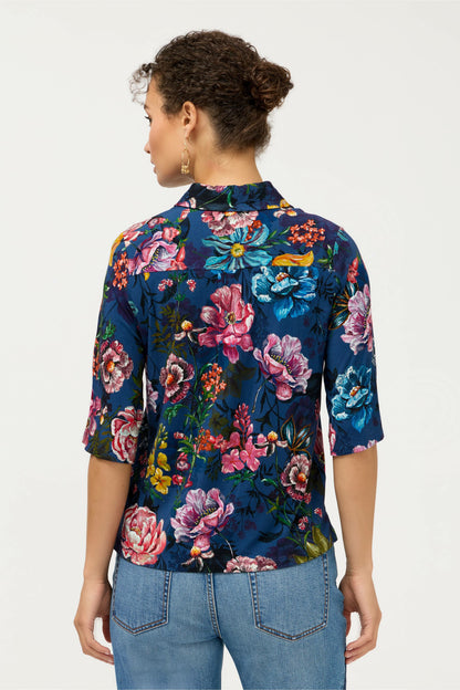 THE JANIE FAVORITE KIMONO SLEEVE BUTTON FRONT TOP