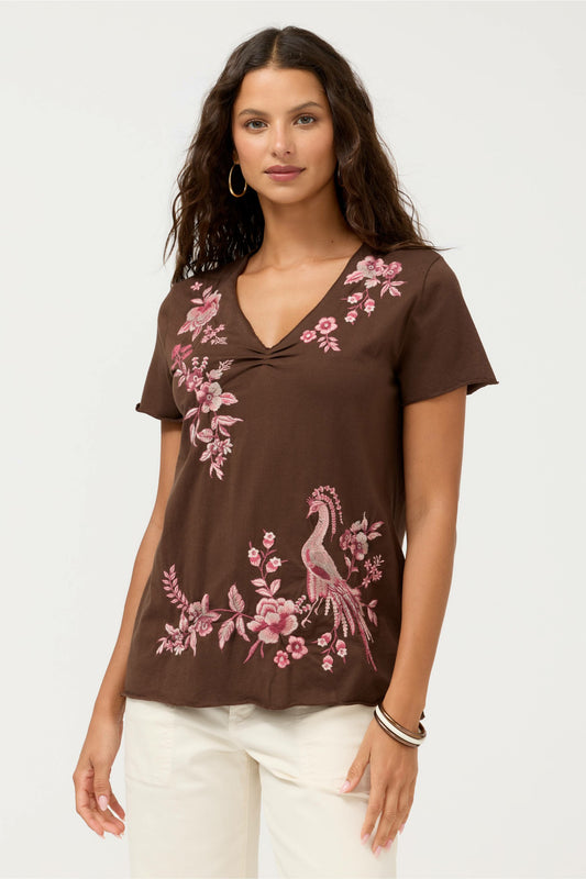 PLEAT FRONT TEE