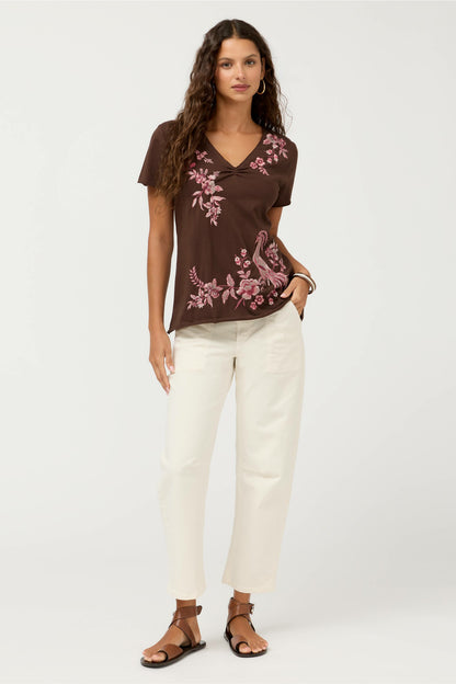 PLEAT FRONT TEE