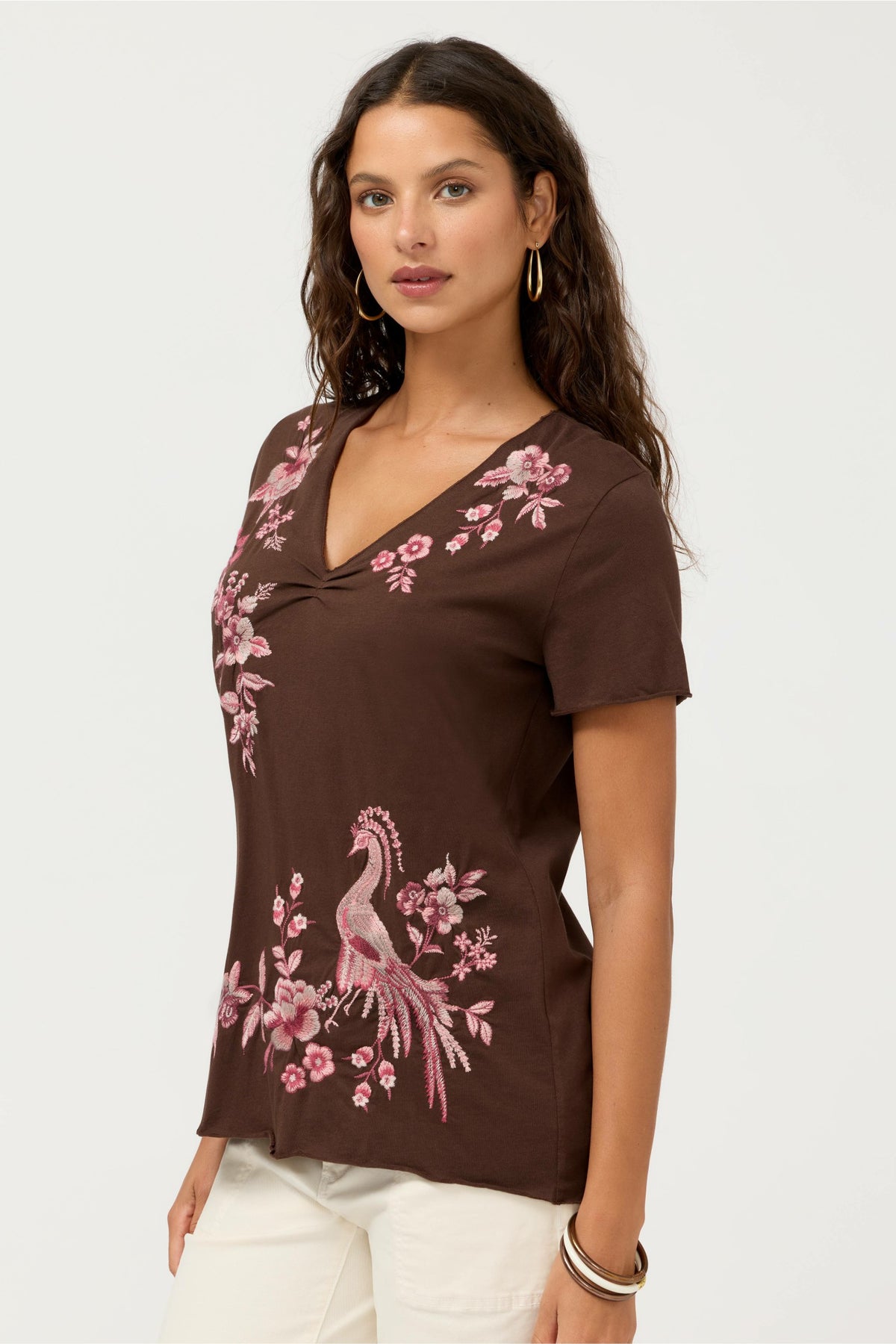 PLEAT FRONT TEE