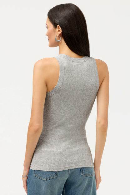 ESSENTIALS METALLIC BABY RIB CREWNECK TANK