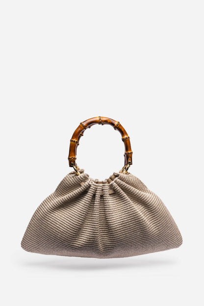 ITALIAN RAFFIA POUCH PURSE