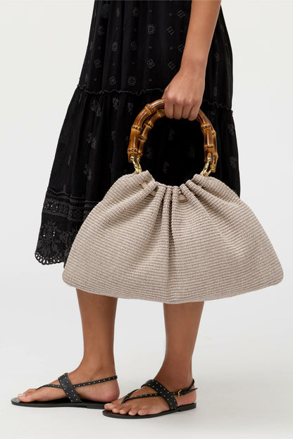 ITALIAN RAFFIA POUCH PURSE