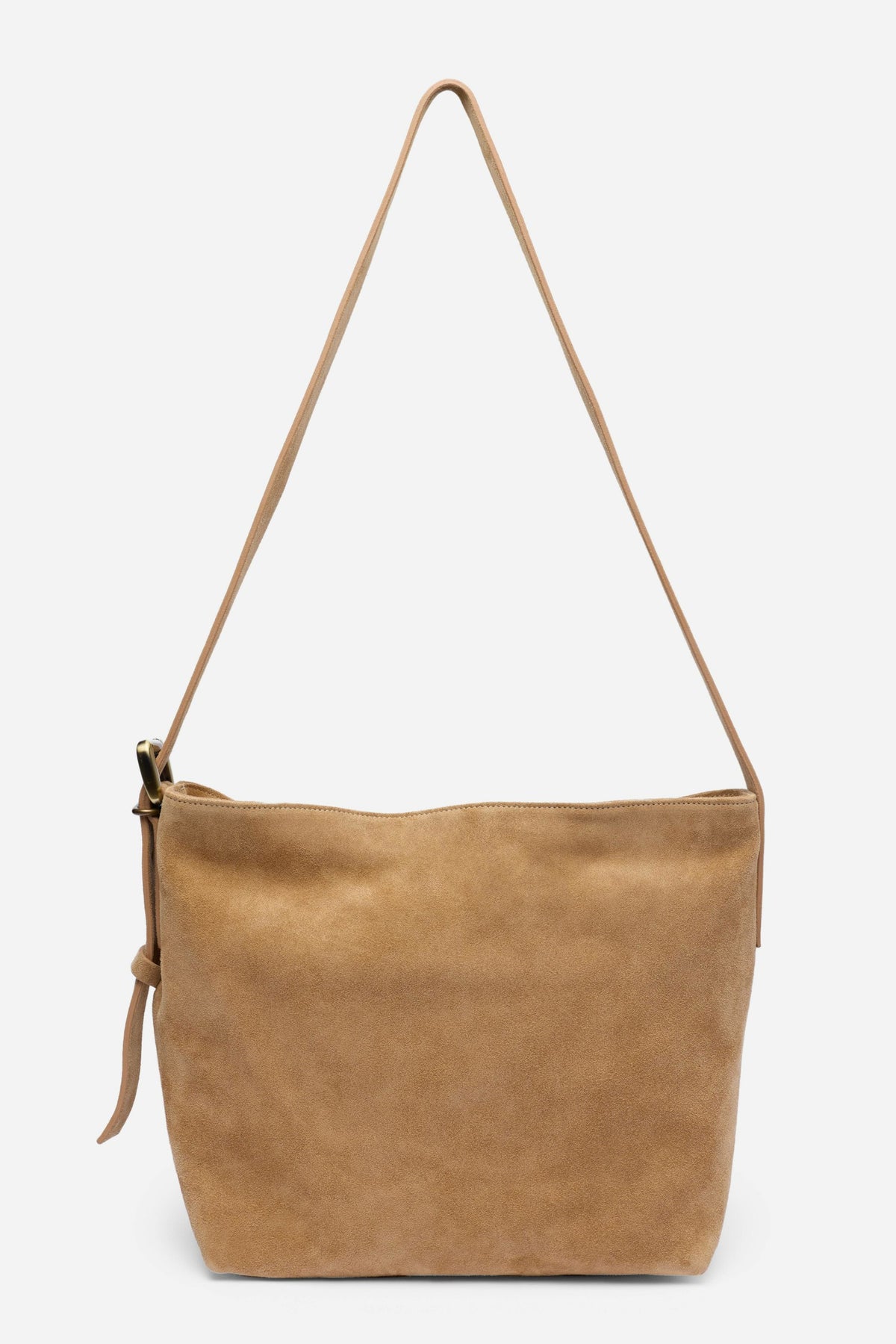 ITALIAN SUEDE CROSSBODY BUCKET BAG