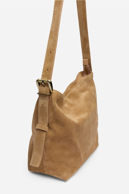 ITALIAN SUEDE CROSSBODY BUCKET BAG