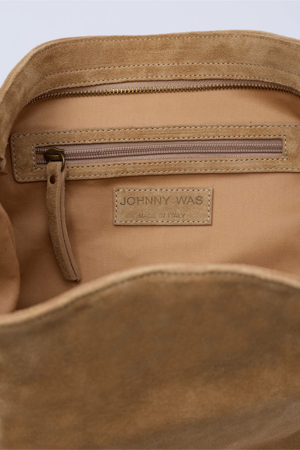 ITALIAN SUEDE CROSSBODY BUCKET BAG