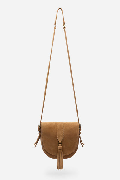 ITALIAN SUEDE BUCKLE SADDLE BAG