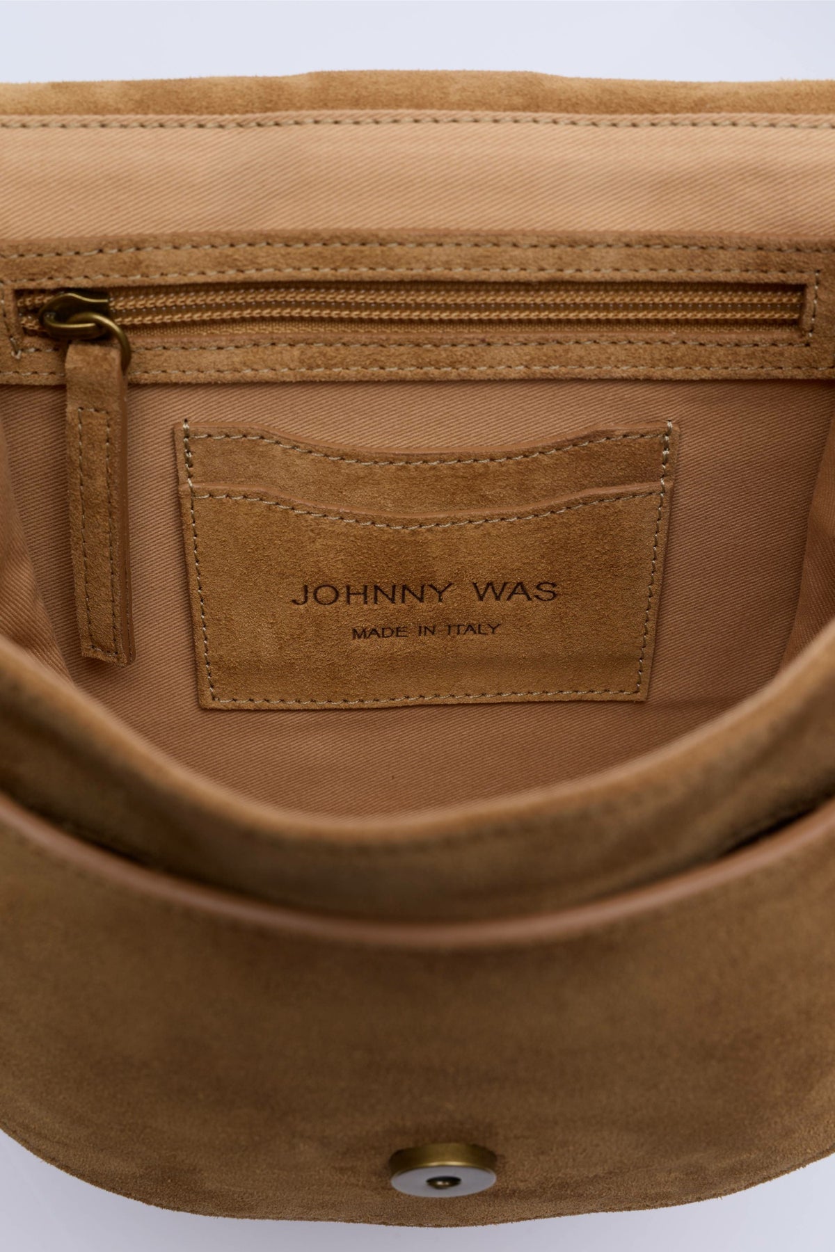 ITALIAN SUEDE BUCKLE SADDLE BAG