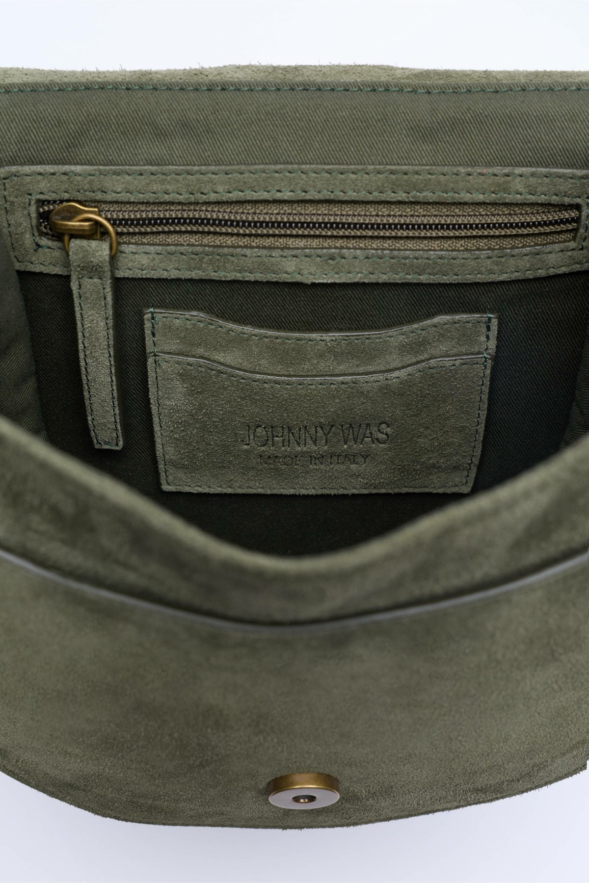 ITALIAN SUEDE BUCKLE SADDLE BAG
