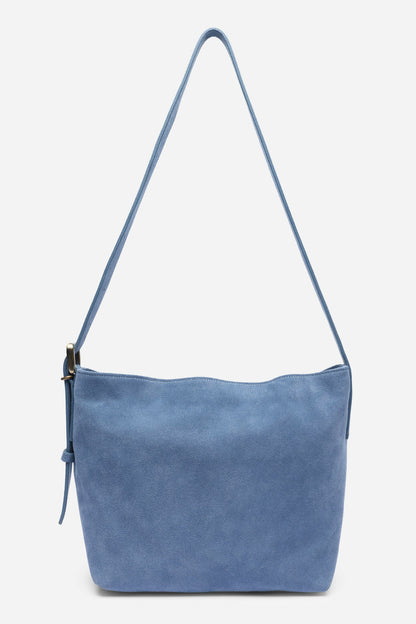 ITALIAN SUEDE CROSSBODY BUCKET BAG