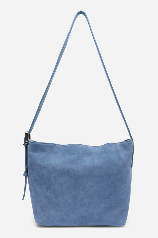 ITALIAN SUEDE CROSSBODY BUCKET BAG
