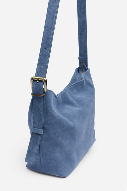 ITALIAN SUEDE CROSSBODY BUCKET BAG