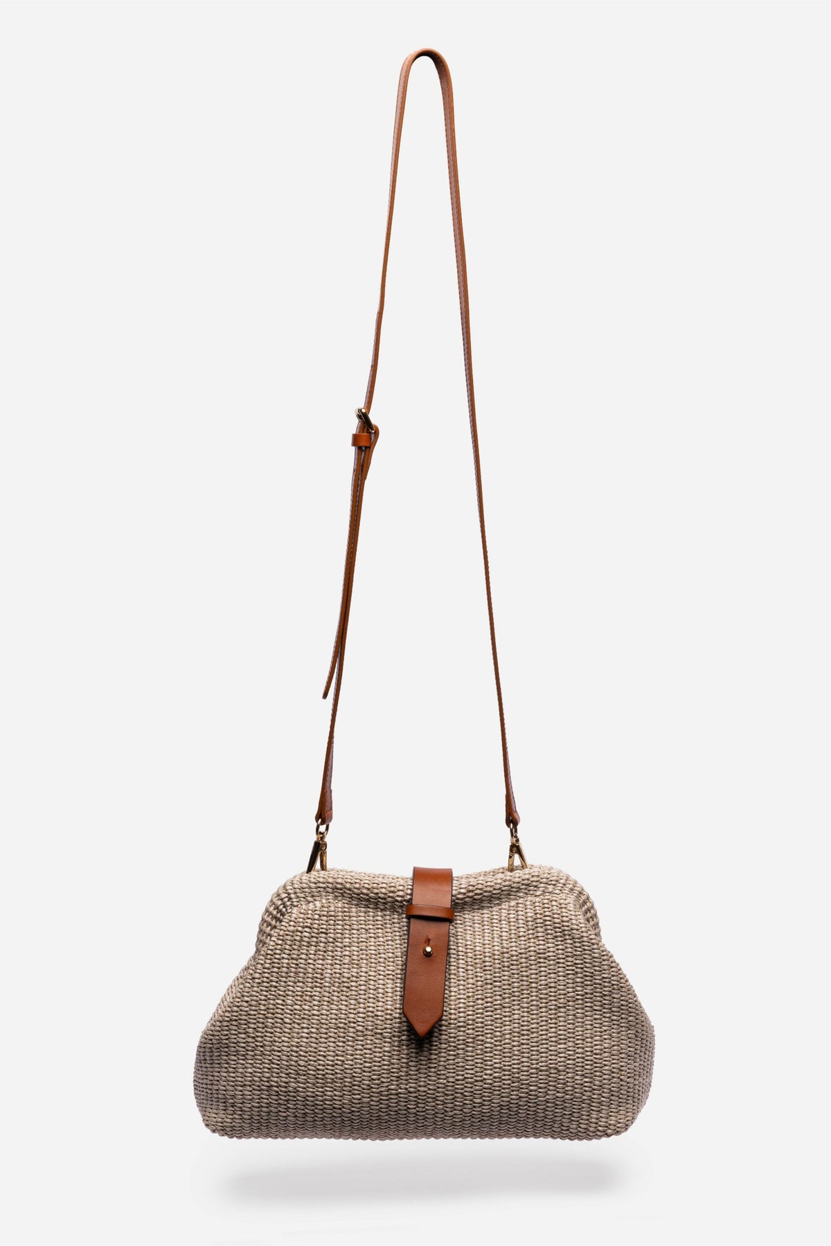 ITALIAN RAFFIA CROSSBODY CLUTCH
