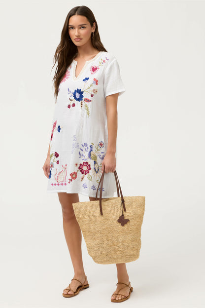 ITALIAN RAFFIA LARGE TOTE BAG