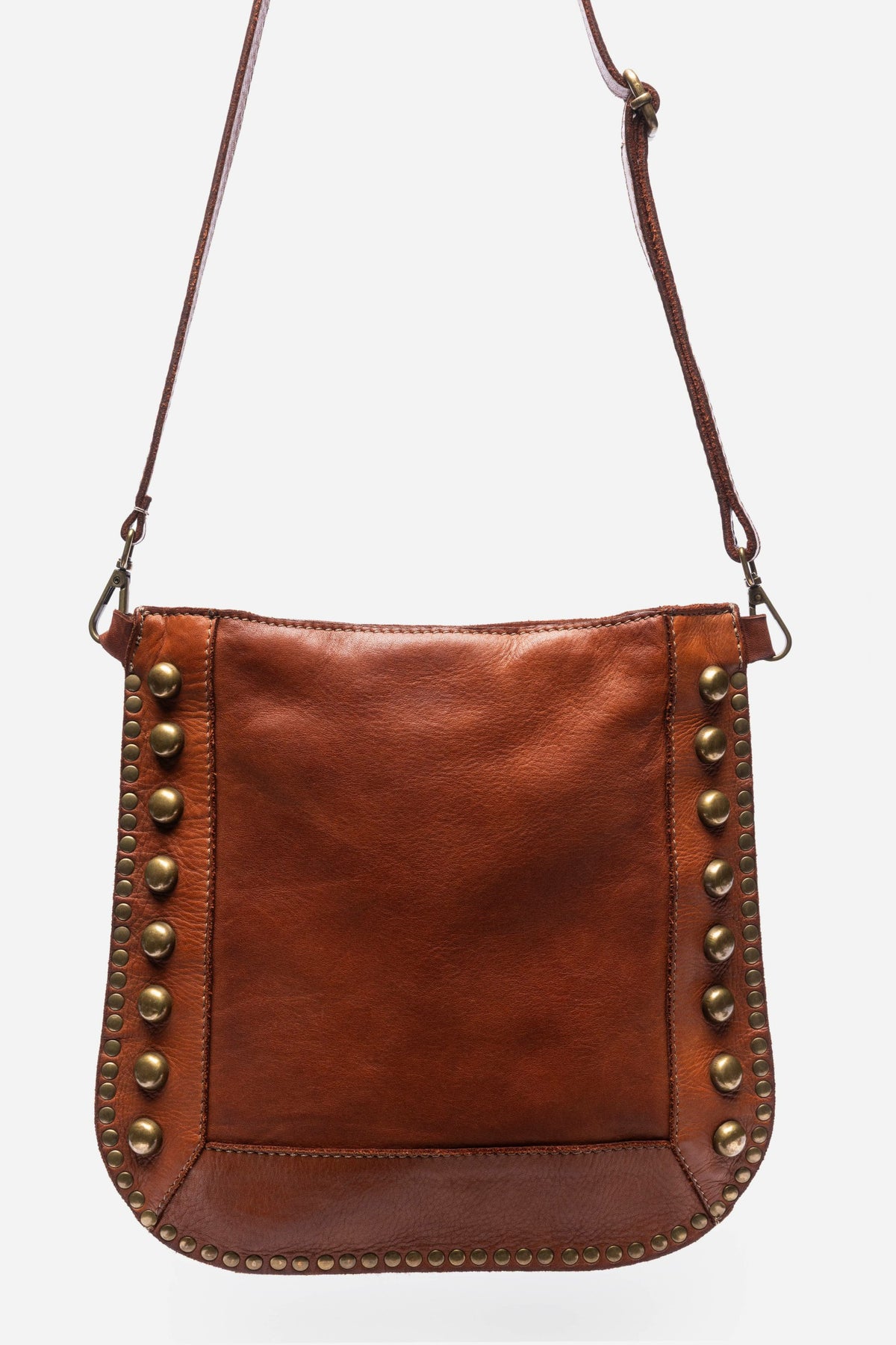 ITALIAN LEATHER STUDDED CROSSBODY