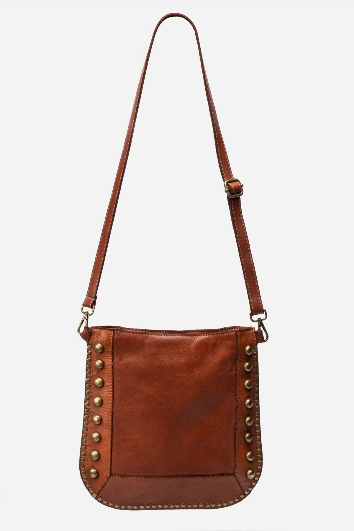 ITALIAN LEATHER STUDDED CROSSBODY