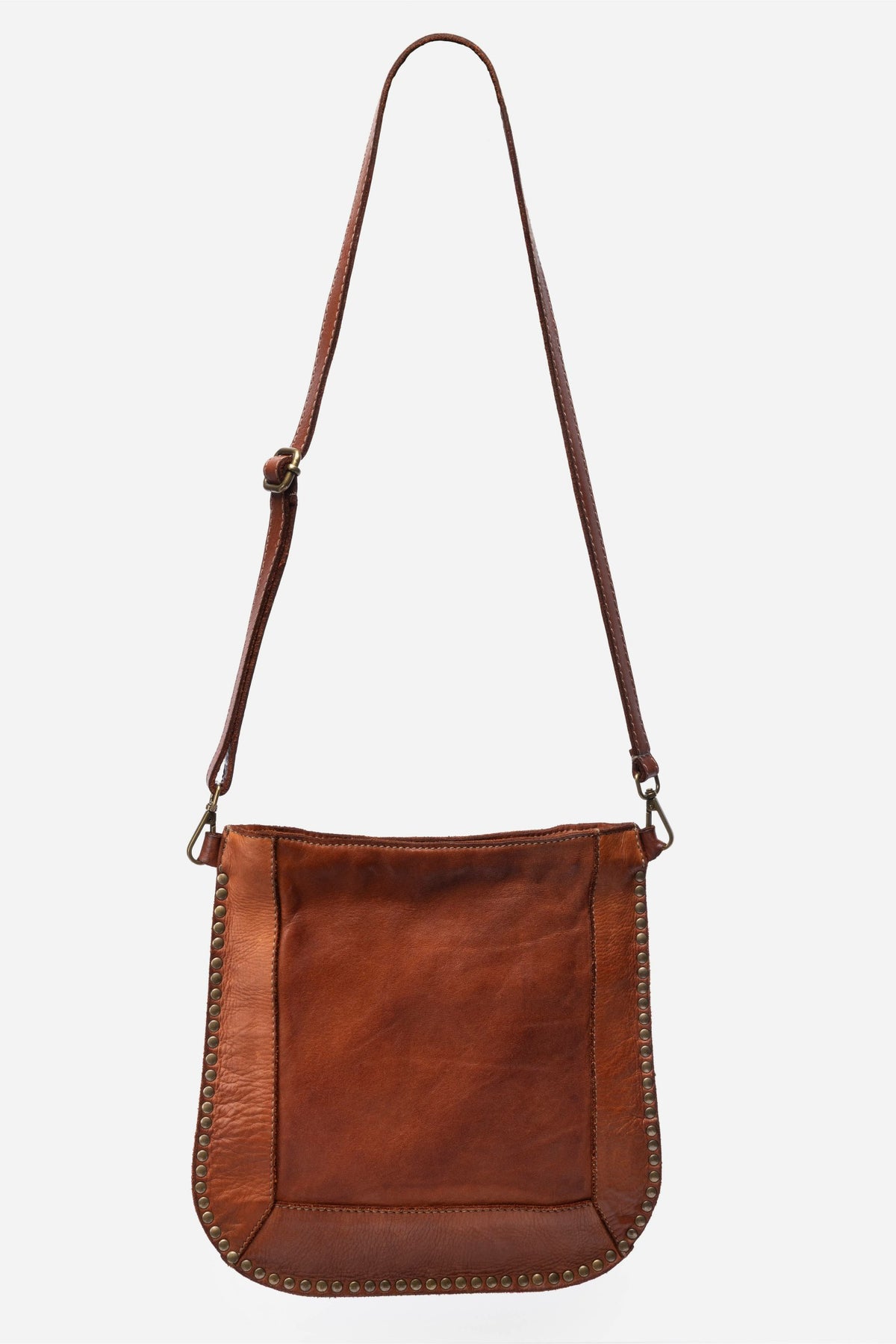 ITALIAN LEATHER STUDDED CROSSBODY
