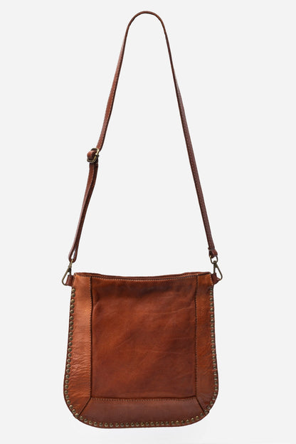 ITALIAN LEATHER STUDDED CROSSBODY