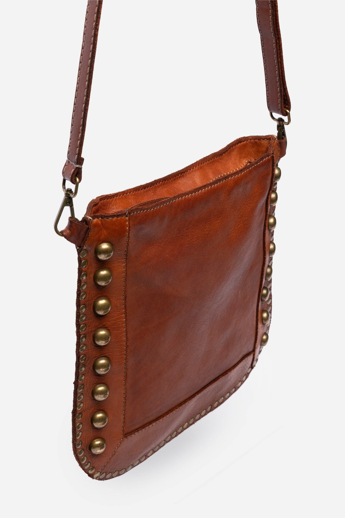 ITALIAN LEATHER STUDDED CROSSBODY