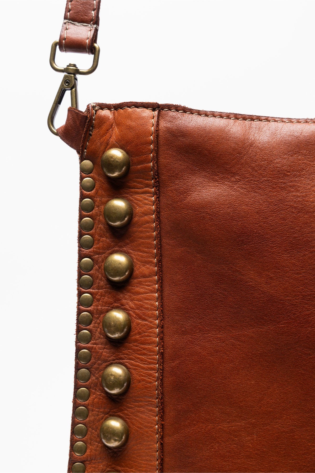 ITALIAN LEATHER STUDDED CROSSBODY