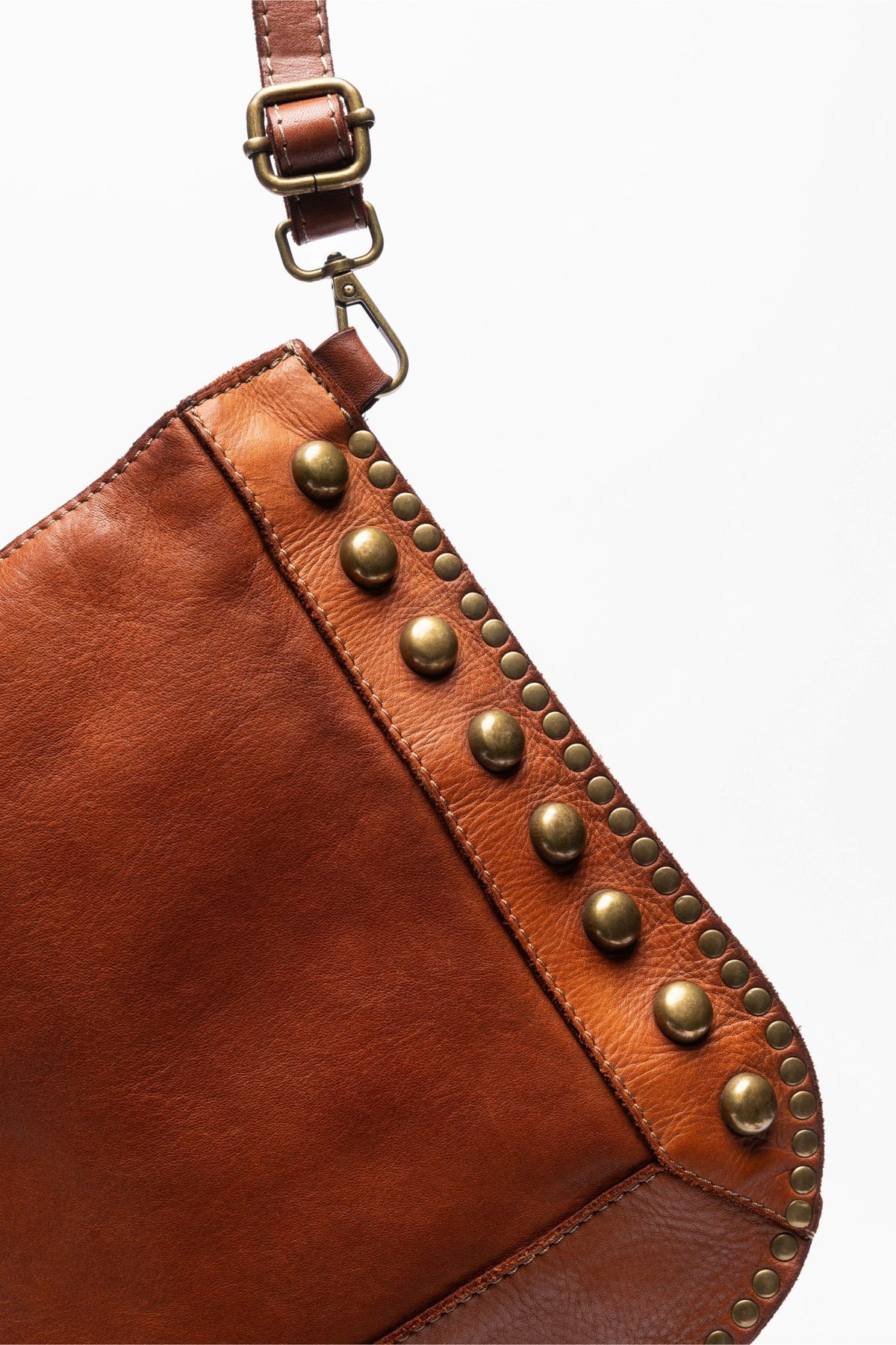 ITALIAN LEATHER STUDDED CROSSBODY