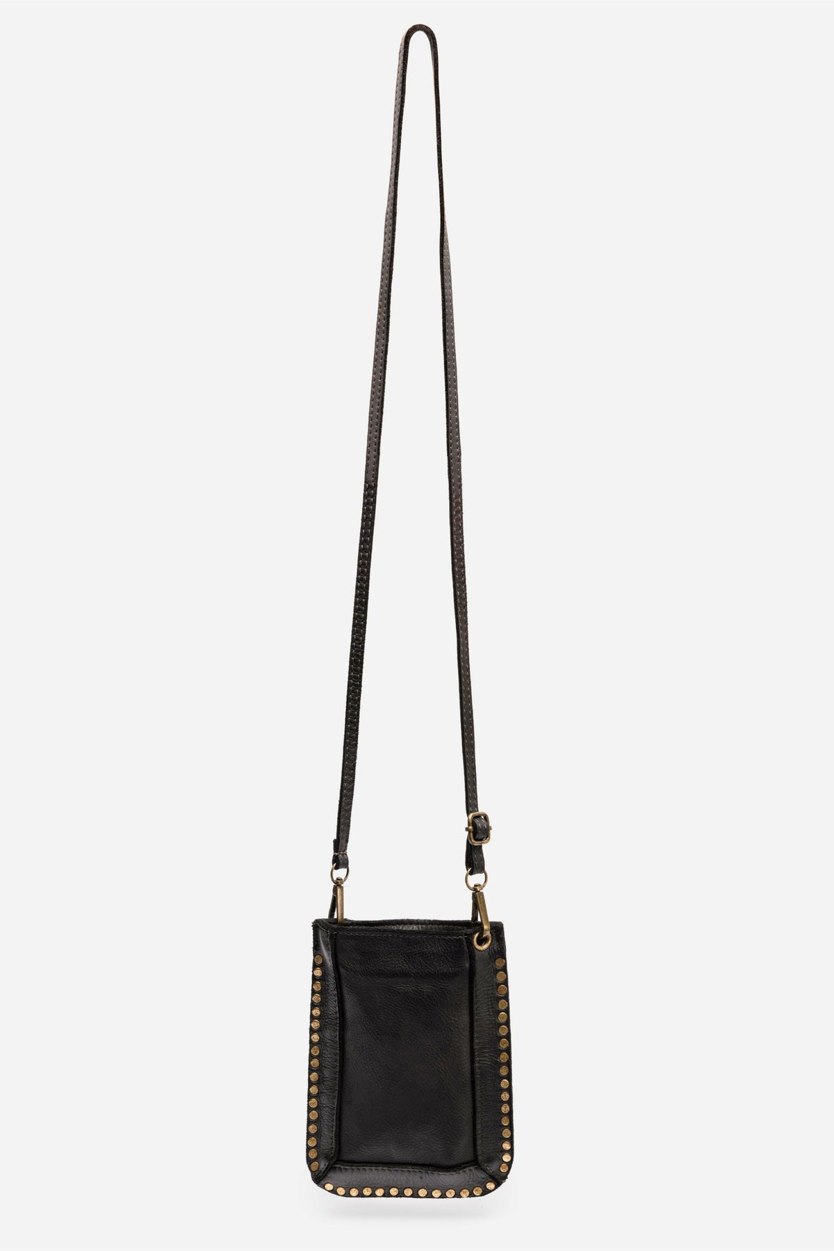 ITALIAN LEATHER STUDDED CELL PHONE CROSSBODY