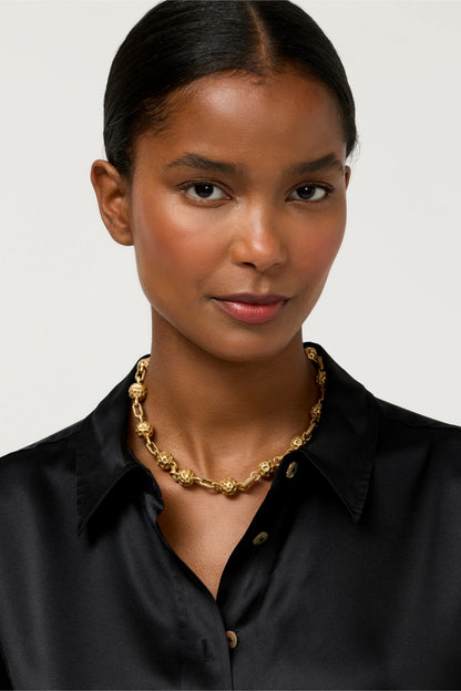 HAMMERED BEAD NECKLACE