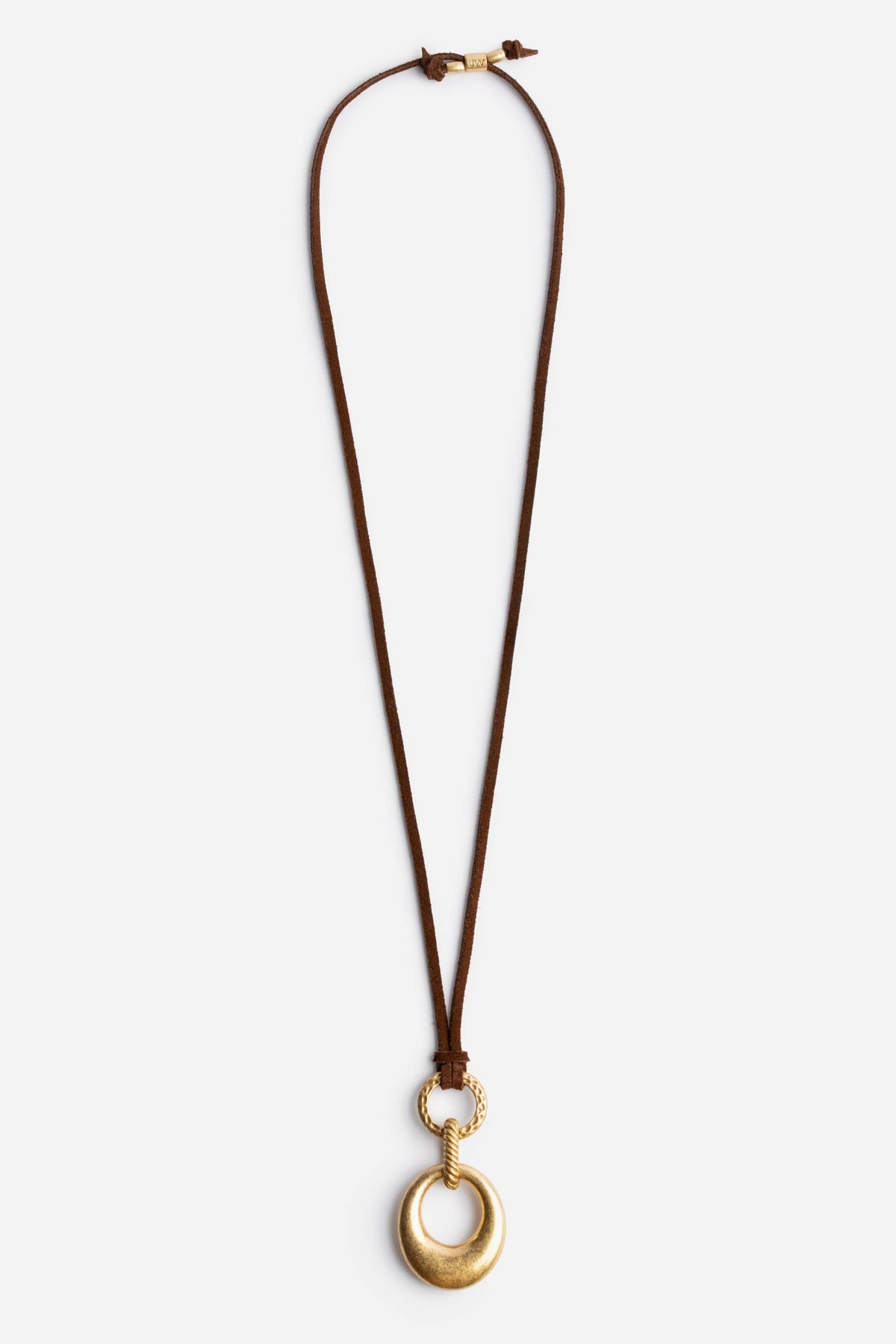 SUEDE RINGS PENDANT NECKLACE