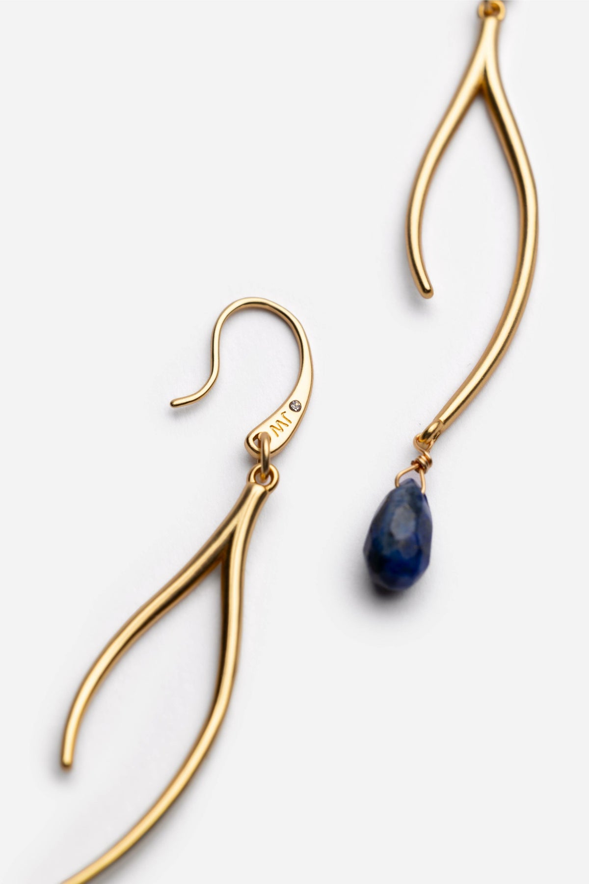 SEMIPRECIOUS TEAR DROP BRANCH EARRINGS