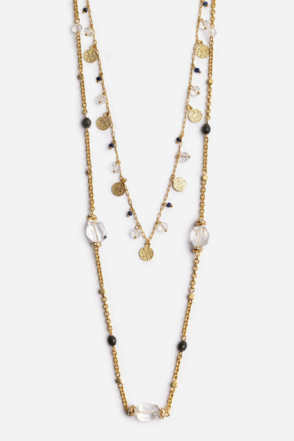 TWO STRAND MULTI BEAD NECKLACE