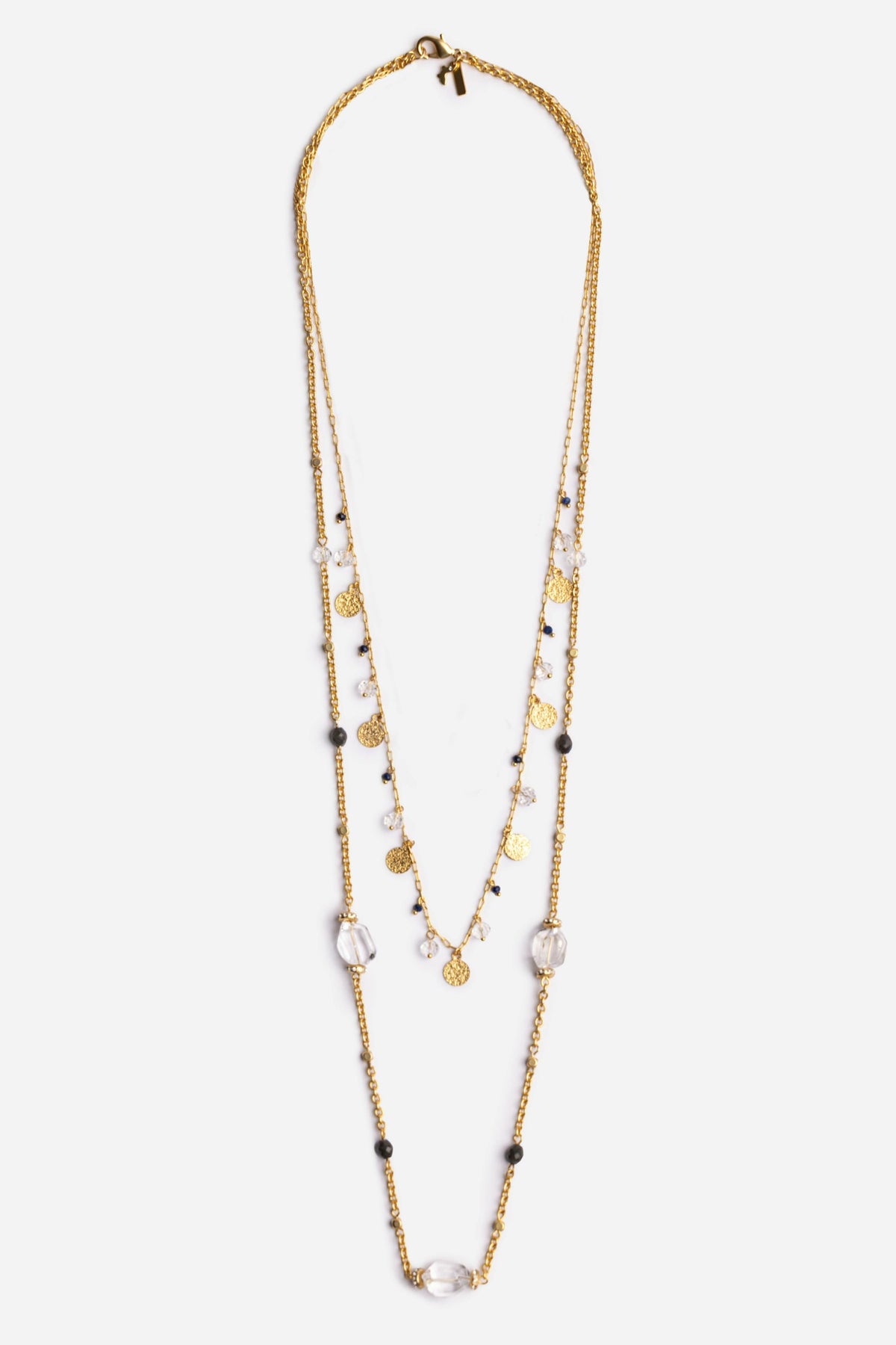 TWO STRAND MULTI BEAD NECKLACE
